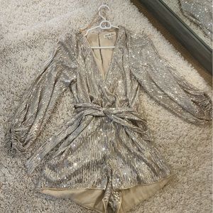 Vine and Love Sequin Romper